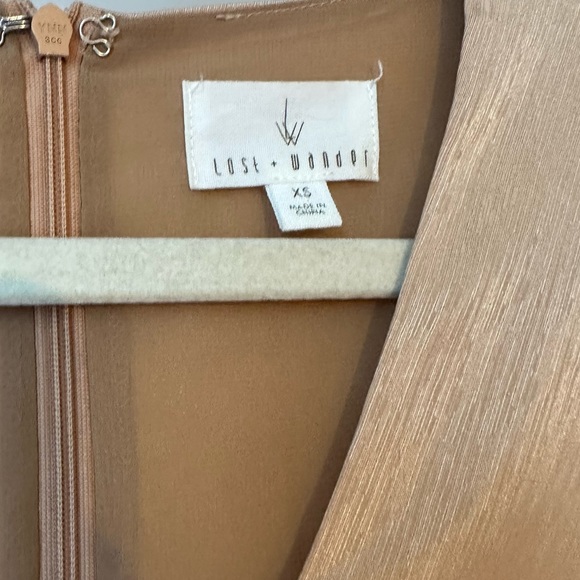 Lost + Wander gold silk mini dress - Picture 3 of 3